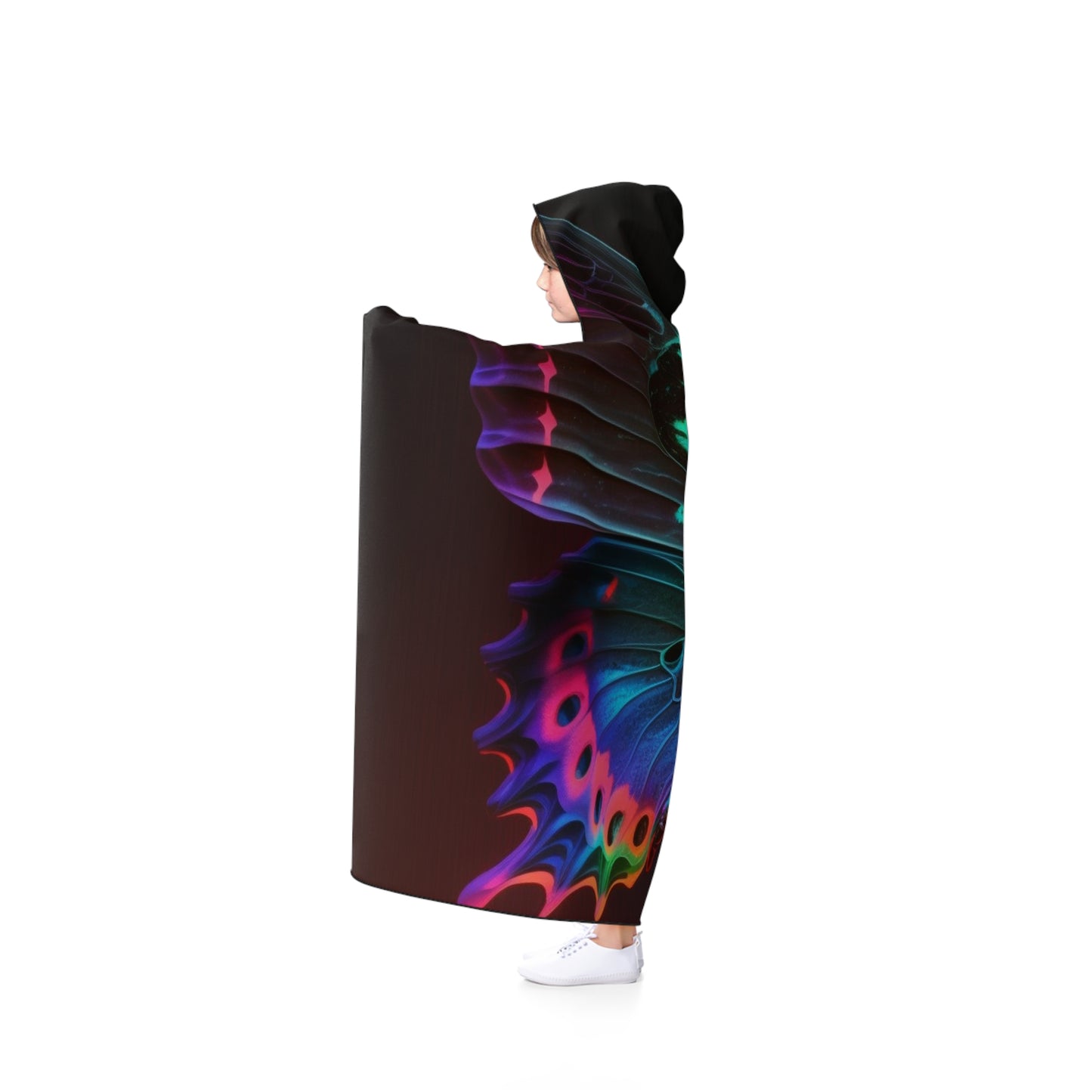 Hooded Blanket Raw Hyper Color Butterfly 1