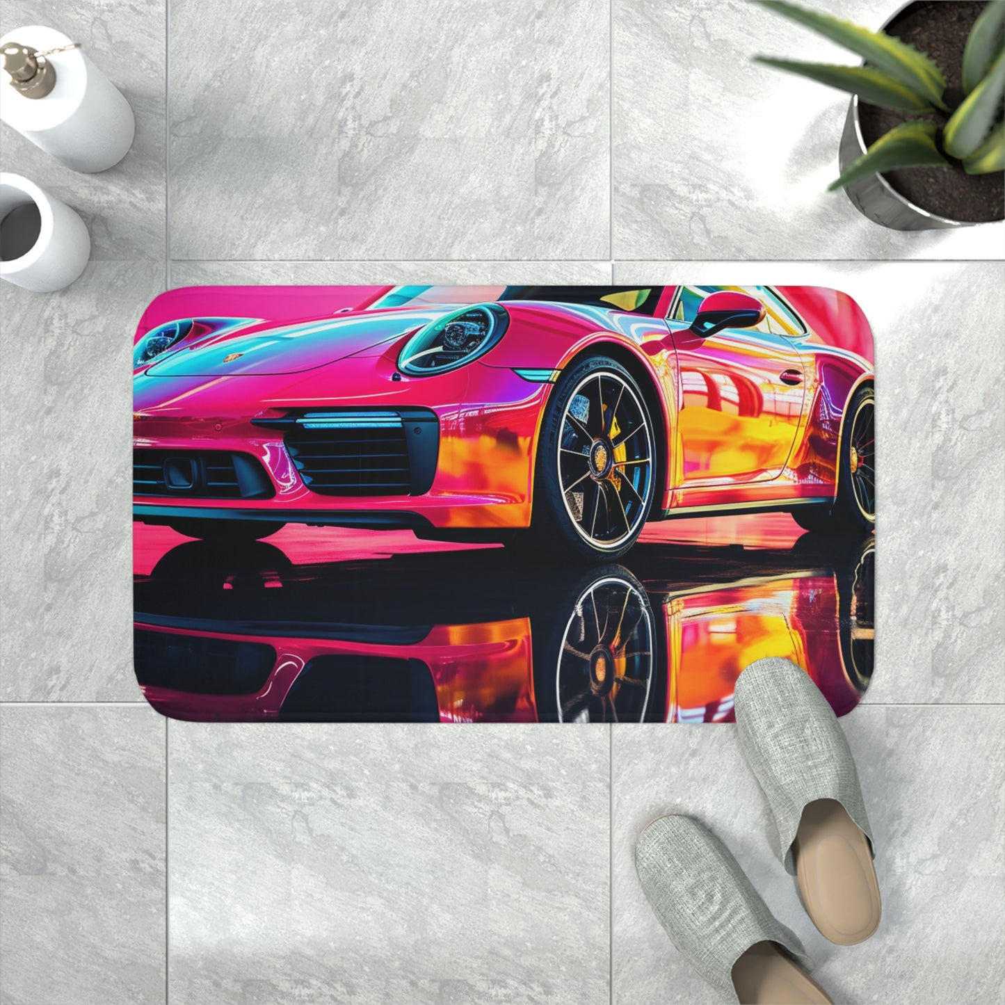 Memory Foam Bath Mat Macro Porsche 4