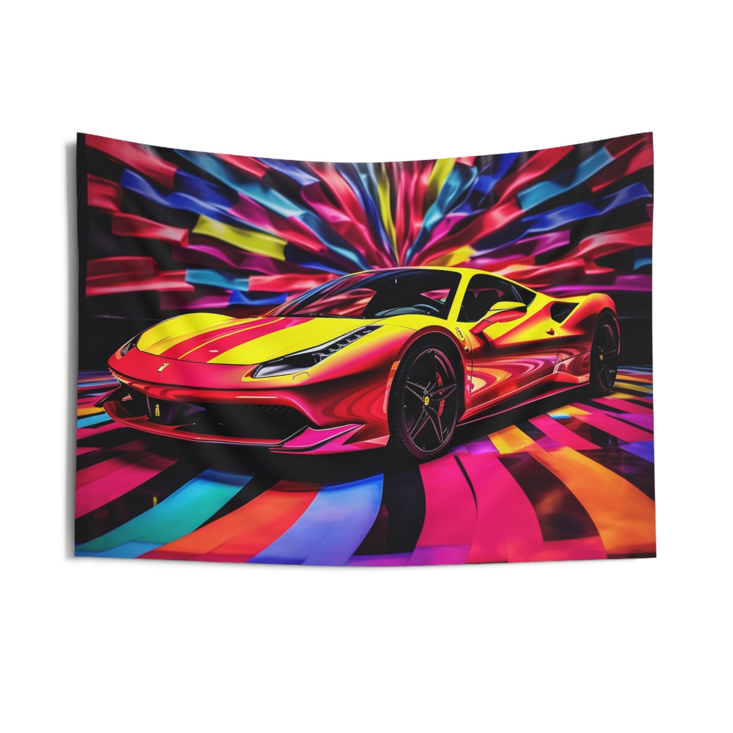 Indoor Wall Tapestries Macro Flag Ferrari 3