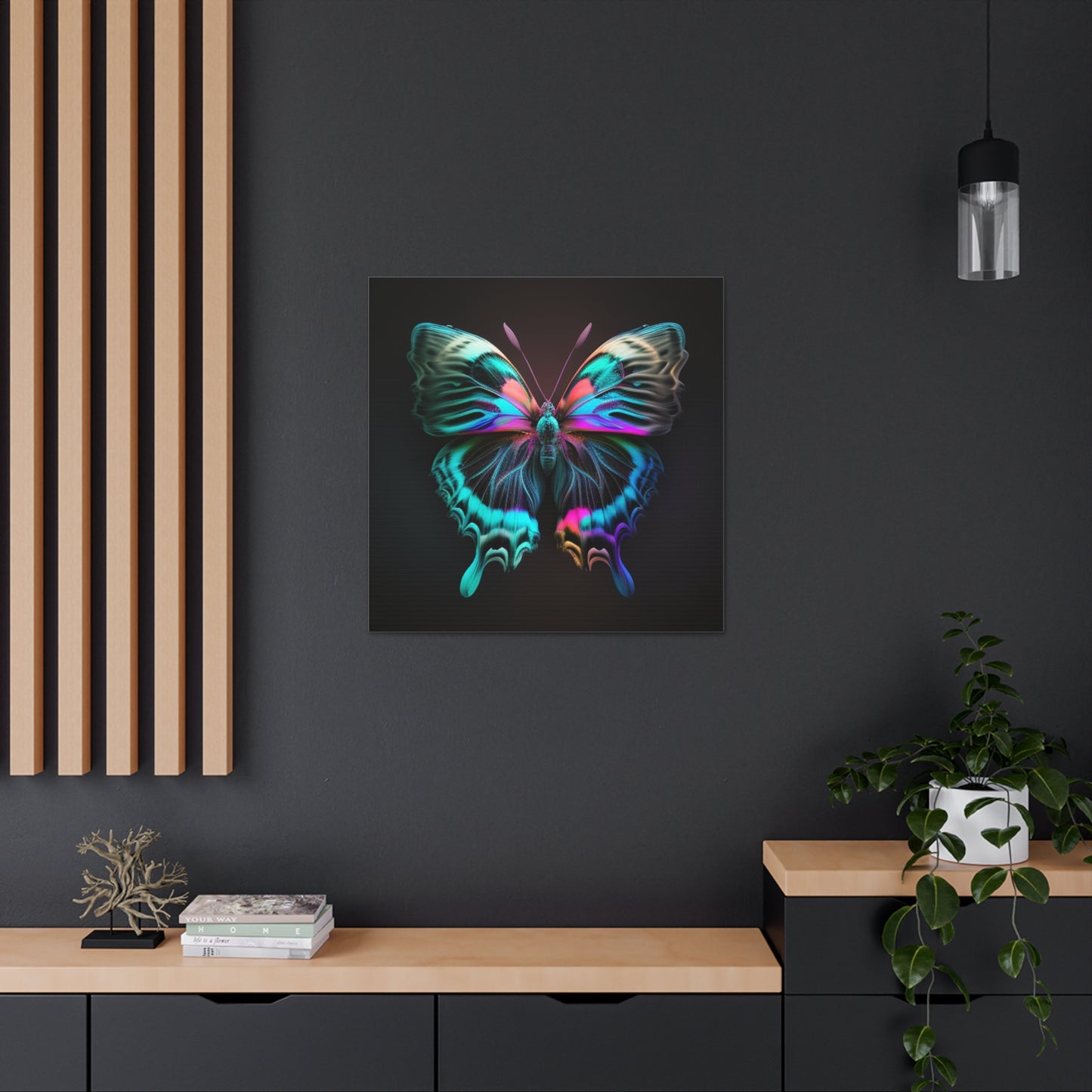 Canvas Gallery Wraps Neon Butterfly Fusion 3