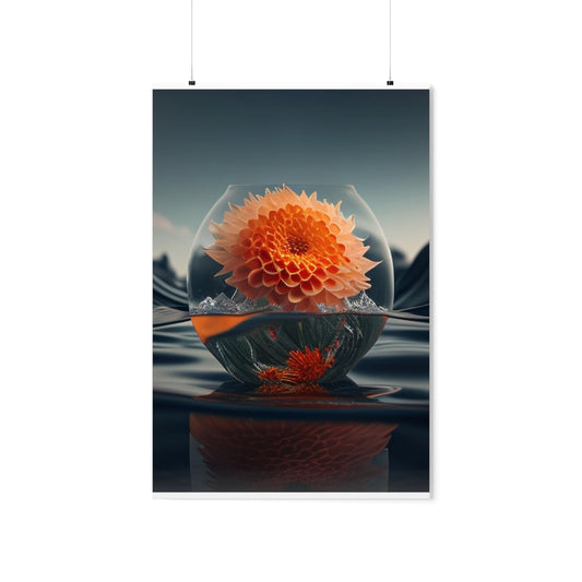 Premium Matte Vertical Posters Dahlia Orange 3