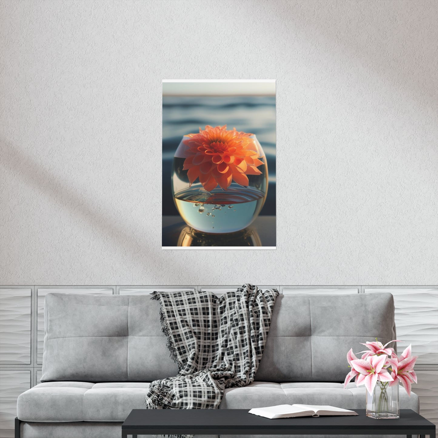 Premium Matte Vertical Posters Dahlia Orange 2