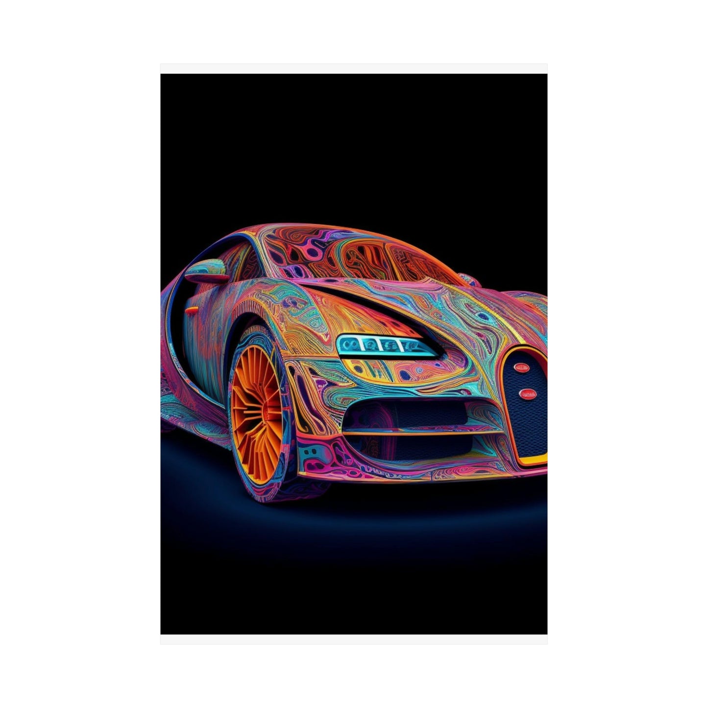 Premium Matte Vertical Posters Bugatti Abstract Concept 1