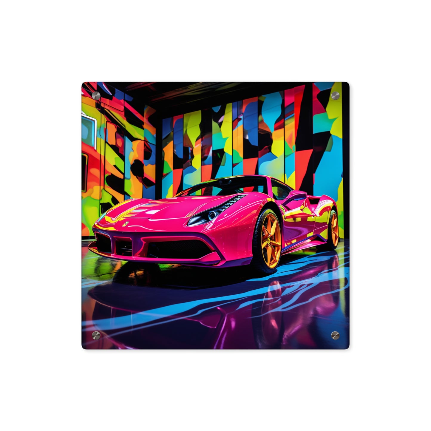 Acrylic Wall Art Panels Ferrari Flair Macro 1