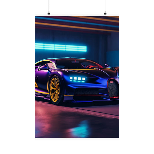 Premium Matte Vertical Posters Hyper Bugatti Neon Chiron 4