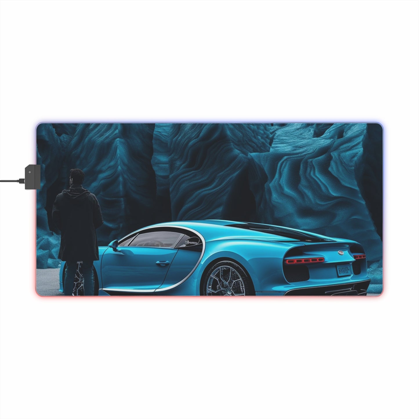 LED Gaming Mouse Pad Bugatti Real Look 3