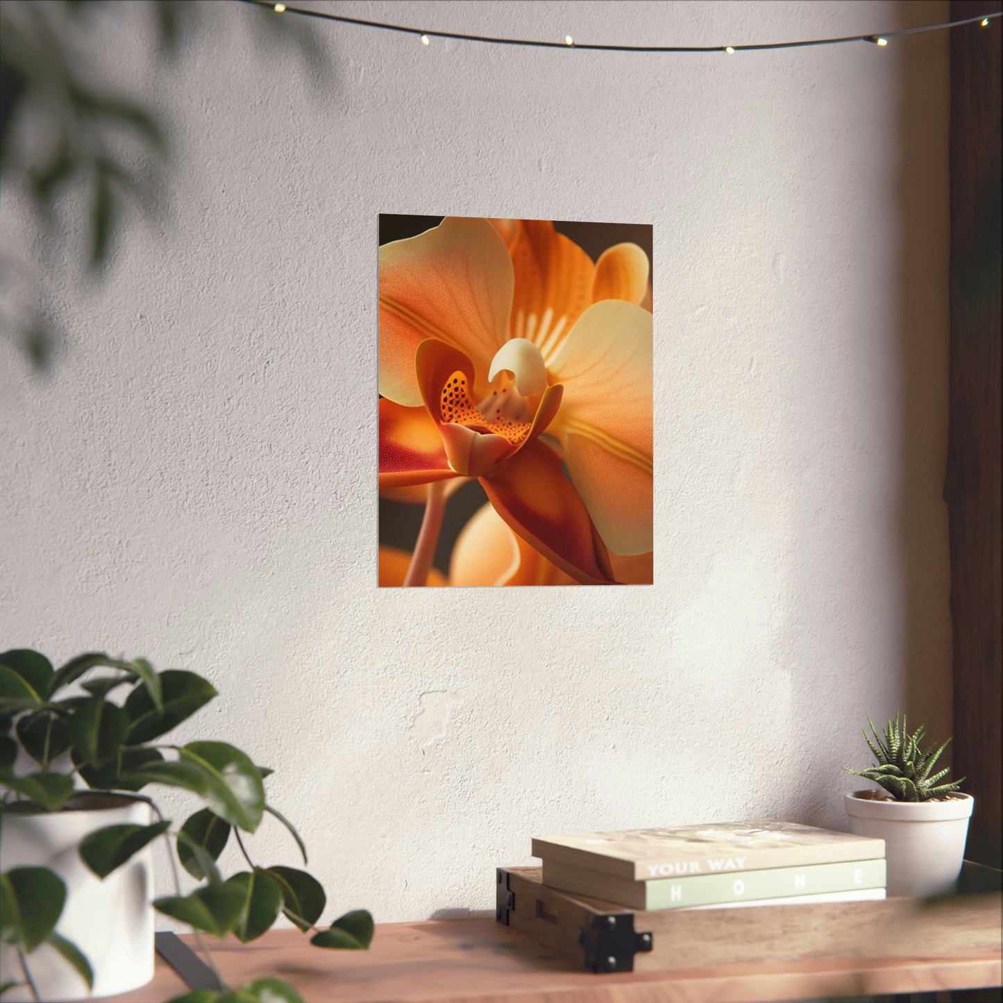 Premium Matte Vertical Posters Orange Orchid 3