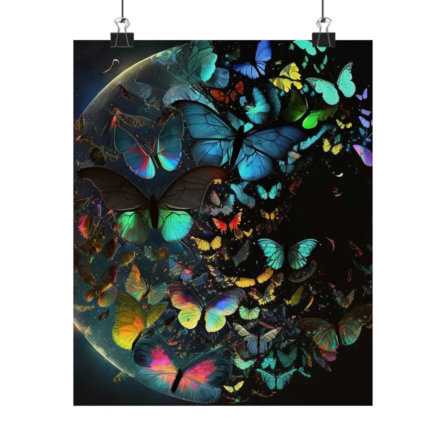 Premium Matte Vertical Posters Moon Butterfly 4