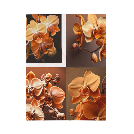 Velveteen Plush Blanket orchid pedals 5
