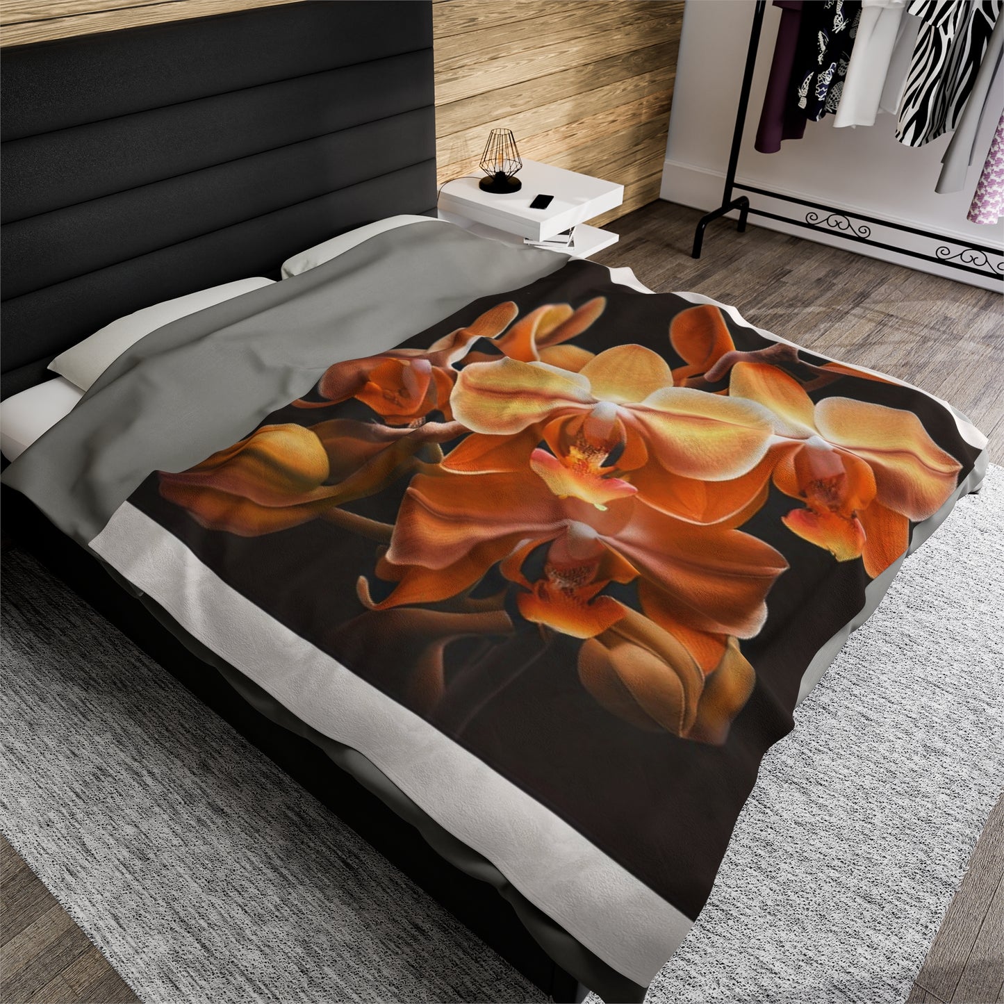 Velveteen Plush Blanket orchid pedals 1