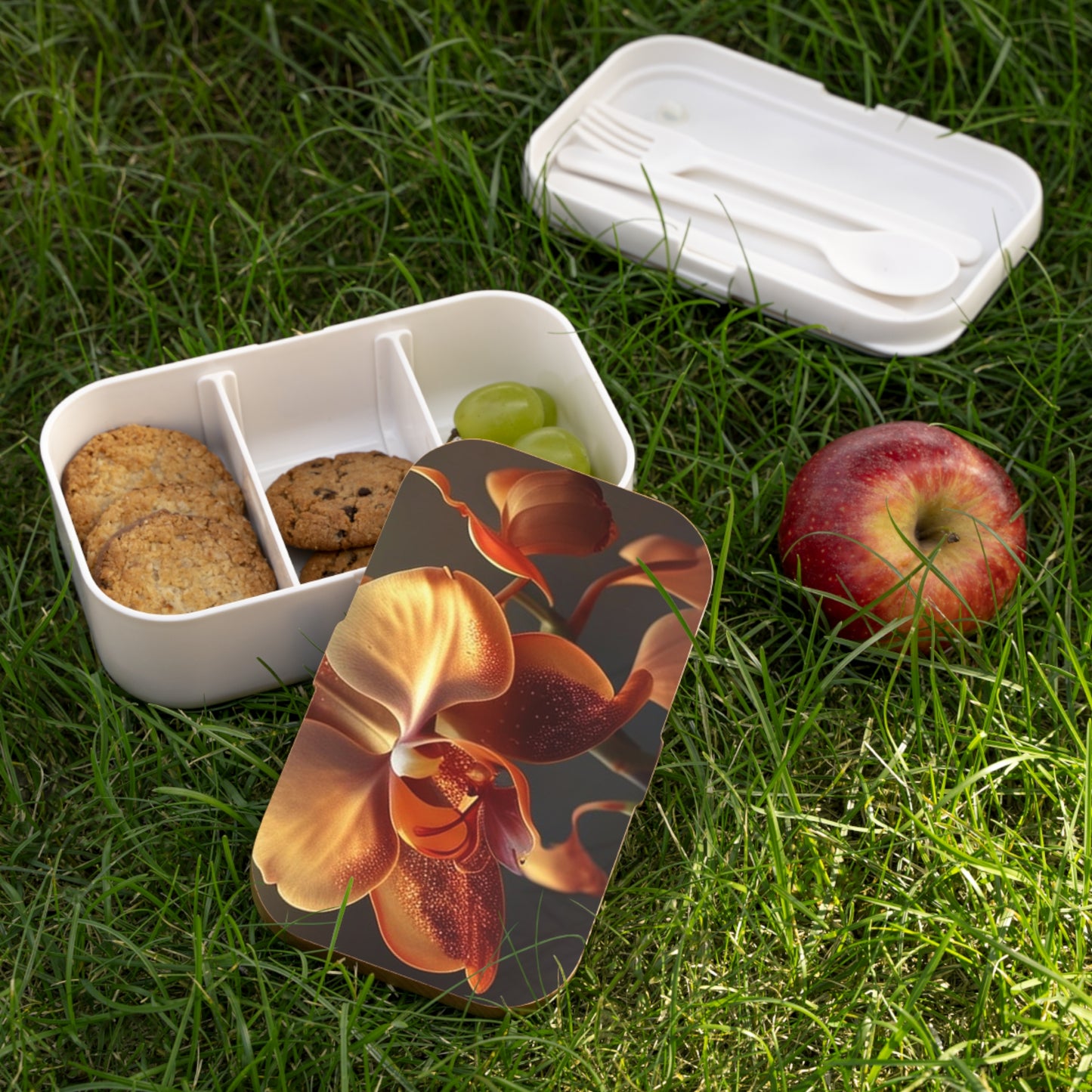 Bento Lunch Box Orange Orchid 1