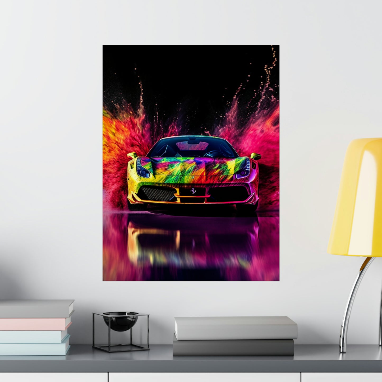 Premium Matte Vertical Posters Farrari Water 2