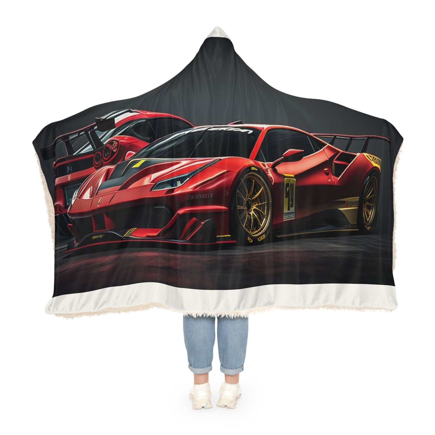 Snuggle Hooded Blanket Ferrari Red 3