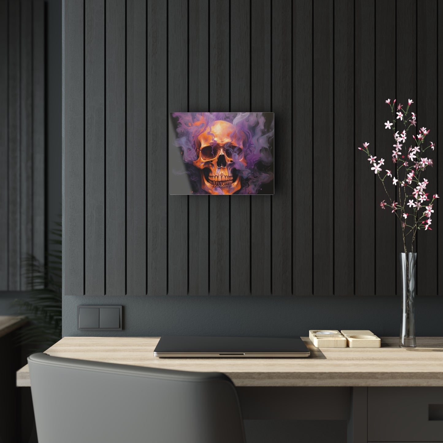 Acrylic Prints Skull Flames 4