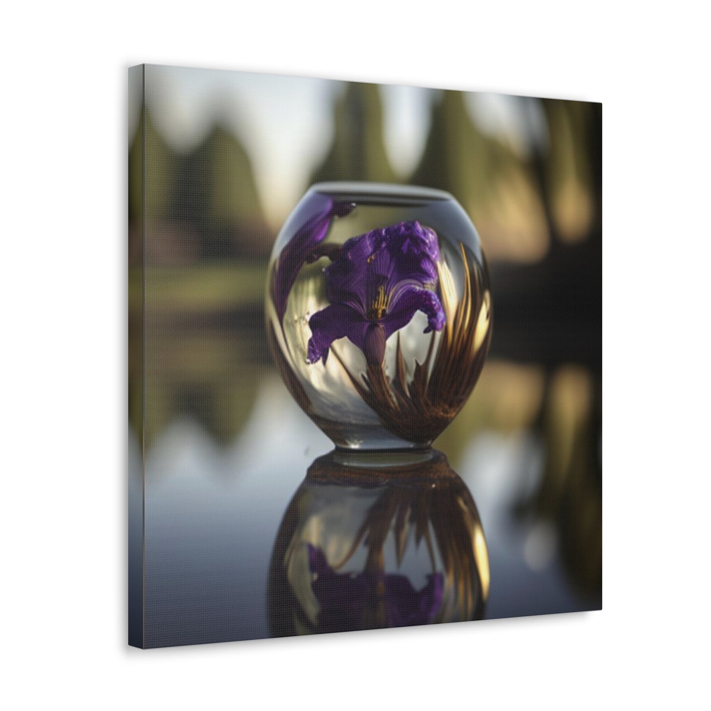 Canvas Gallery Wraps Purple Iris in a vase 2