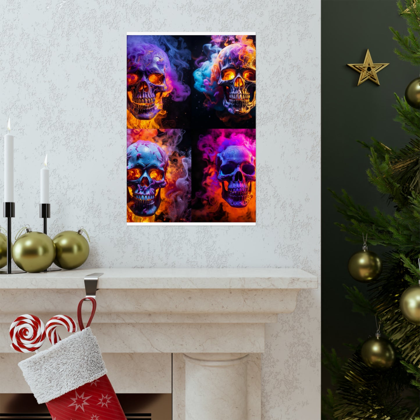 Premium Matte Vertical Posters Macro Skull 5