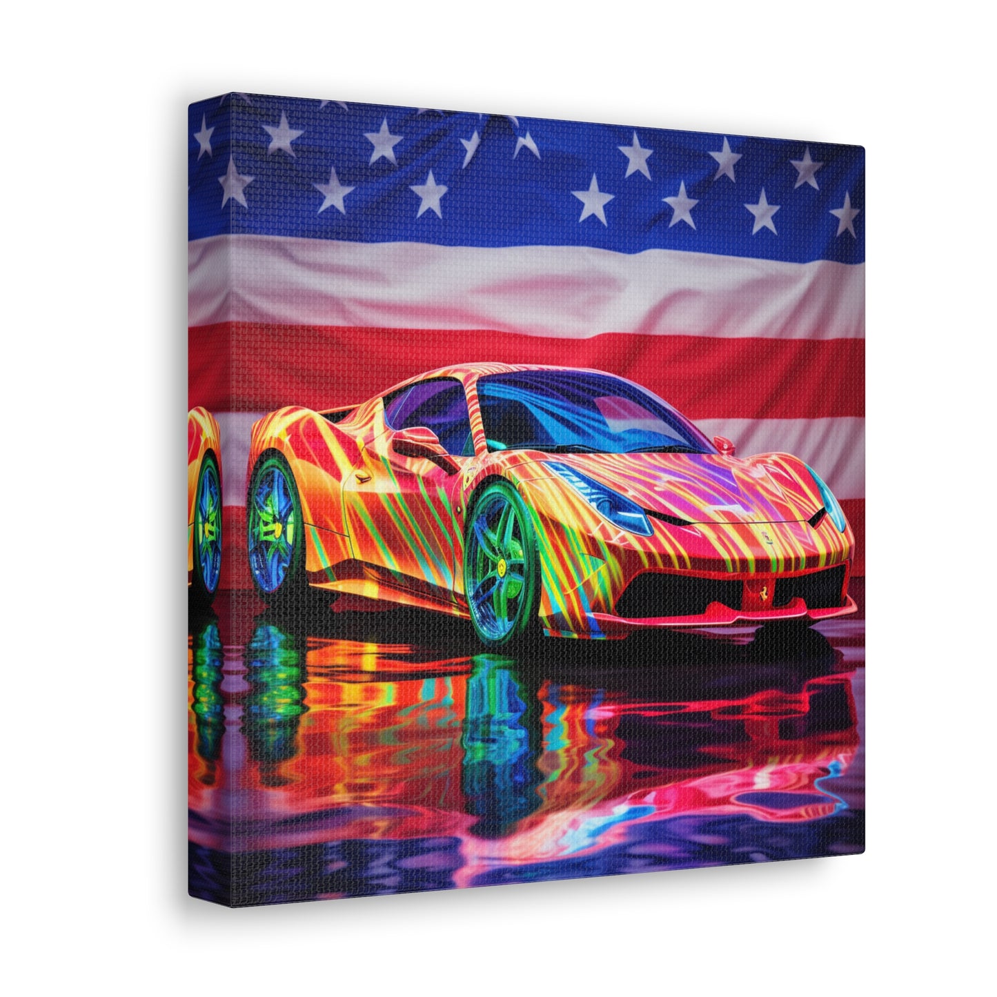 Canvas Gallery Wraps Hyper Colorfull Ferrari 4