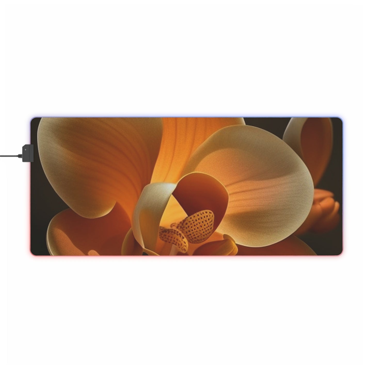 LED Gaming Mouse Pad Orange Orchid 4