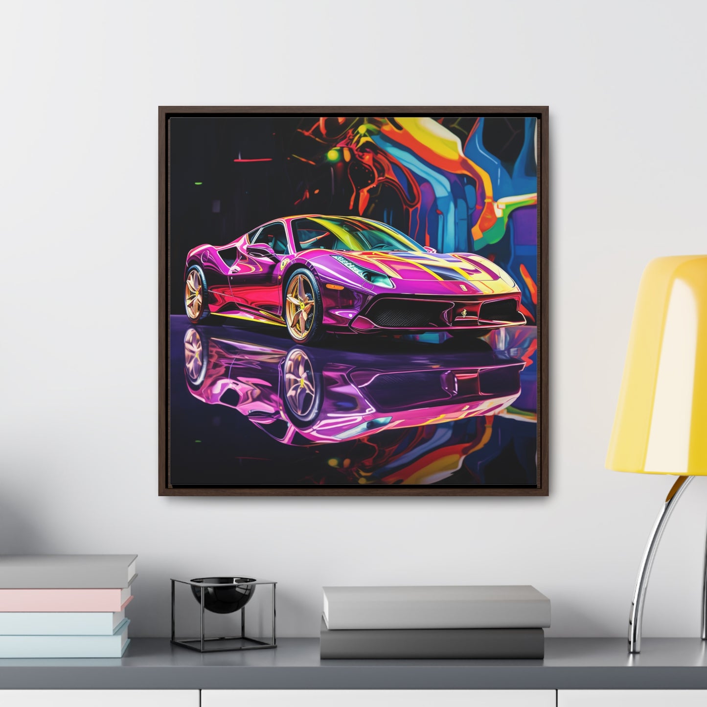 Gallery Canvas Wraps, Square Frame Pink Macro Ferrari 2