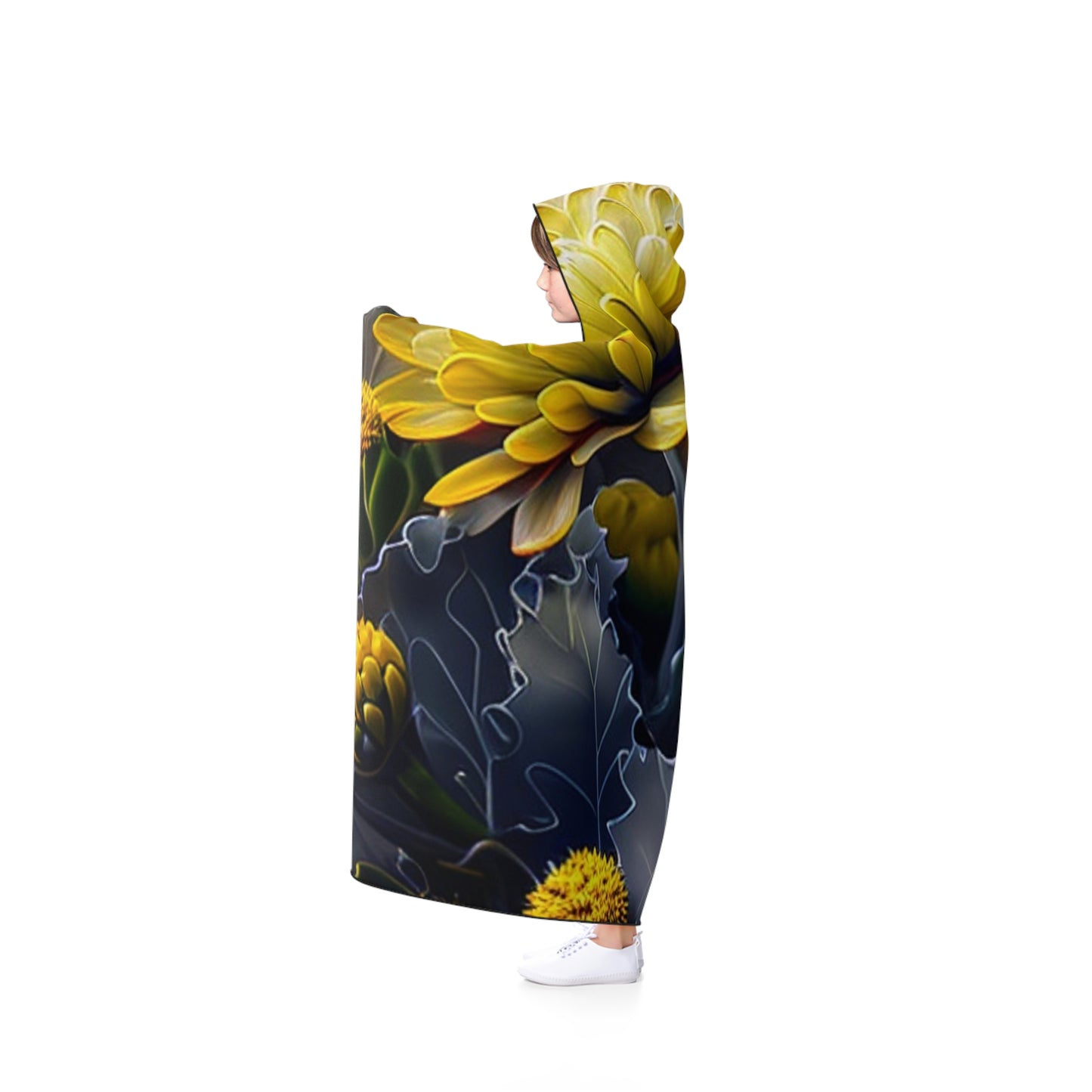 Hooded Blanket Yellow Hermosas Flores Amarillas 1