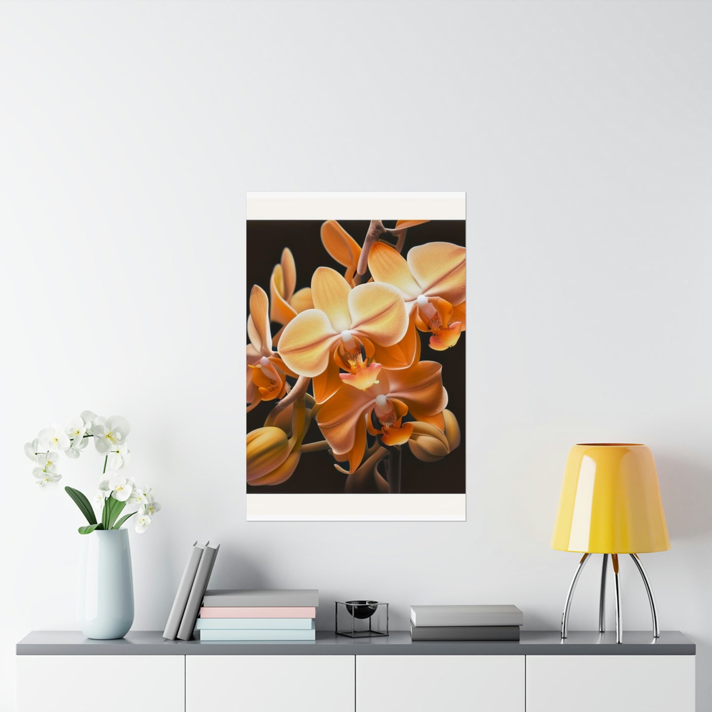 Premium Matte Vertical Posters orchid pedals 1