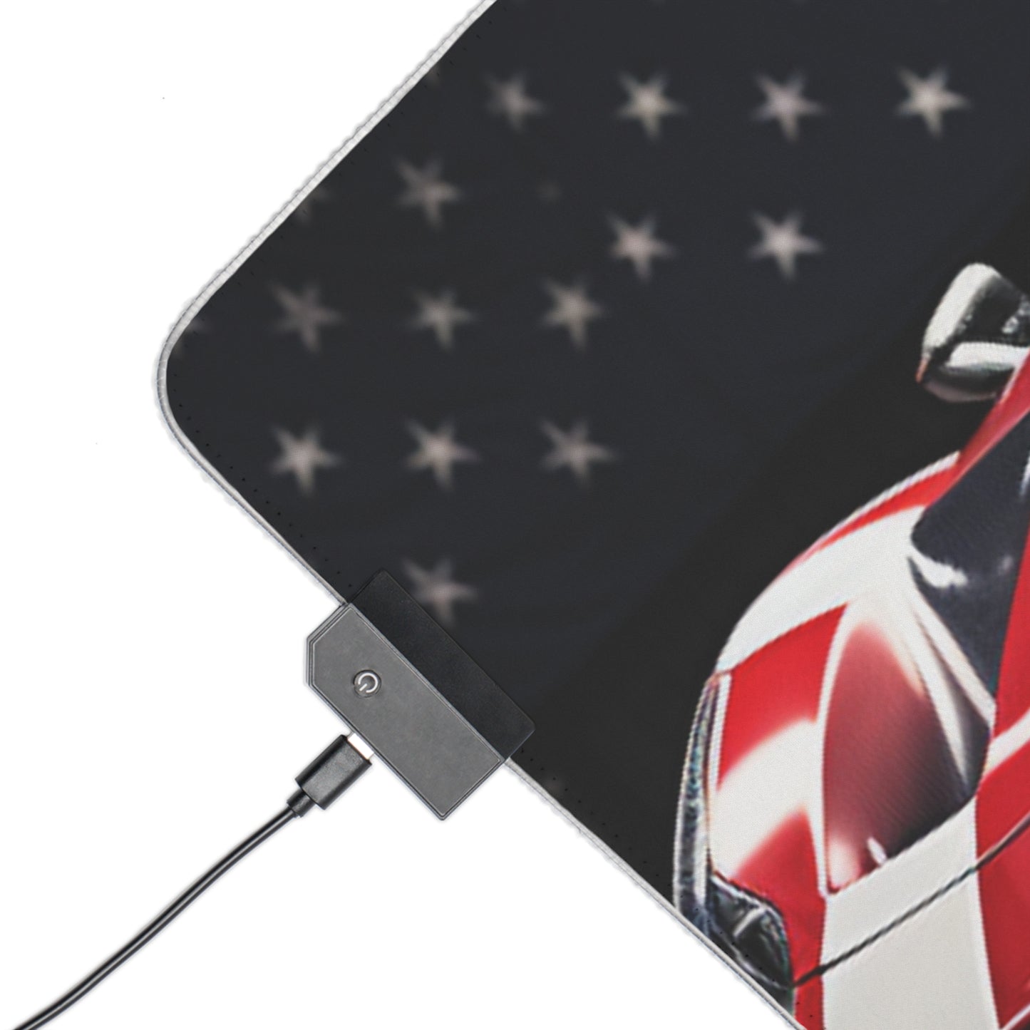 LED Gaming Mouse Pad American Flag Background Ferrari 2