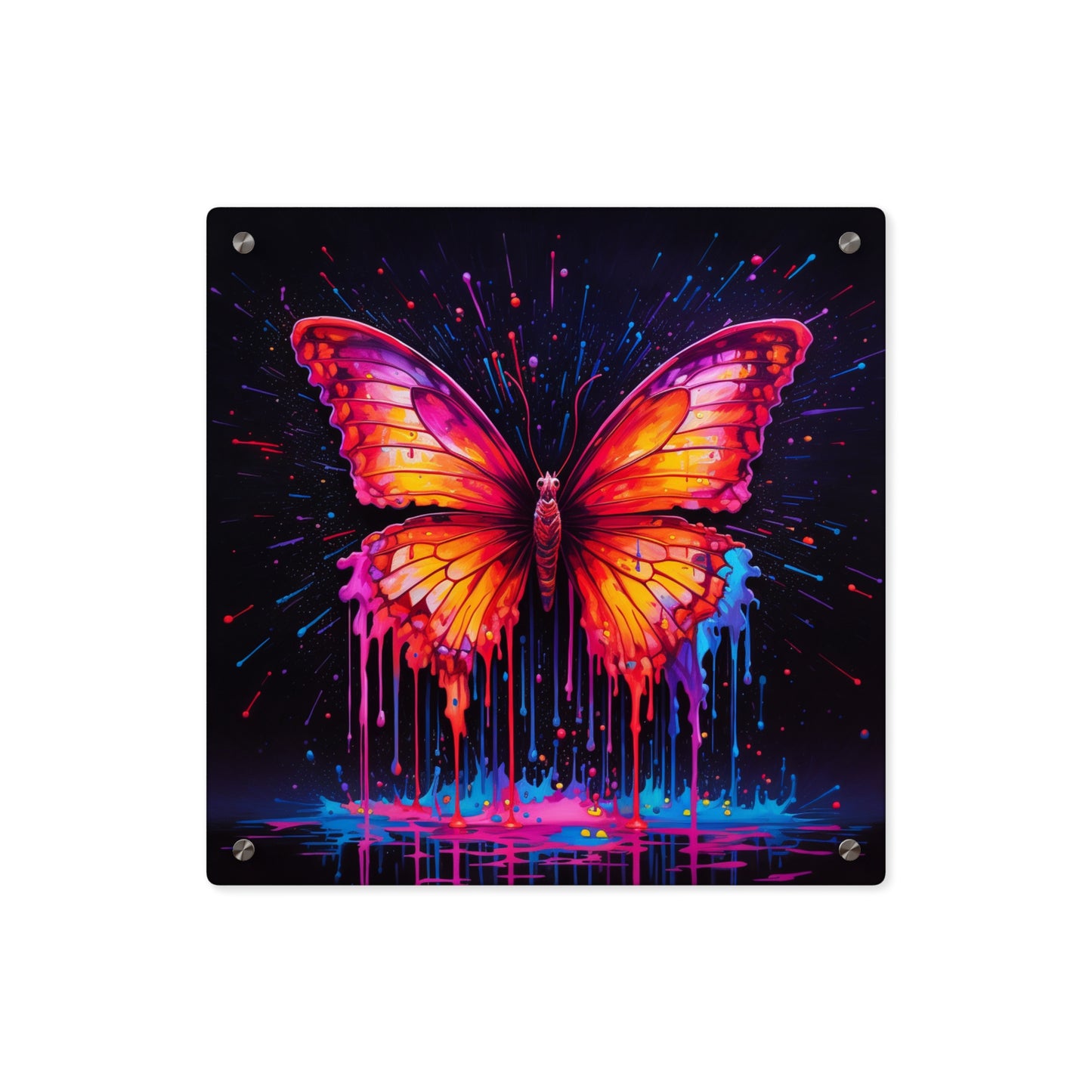 Acrylic Wall Art Panels Pink Butterfly Flair 4