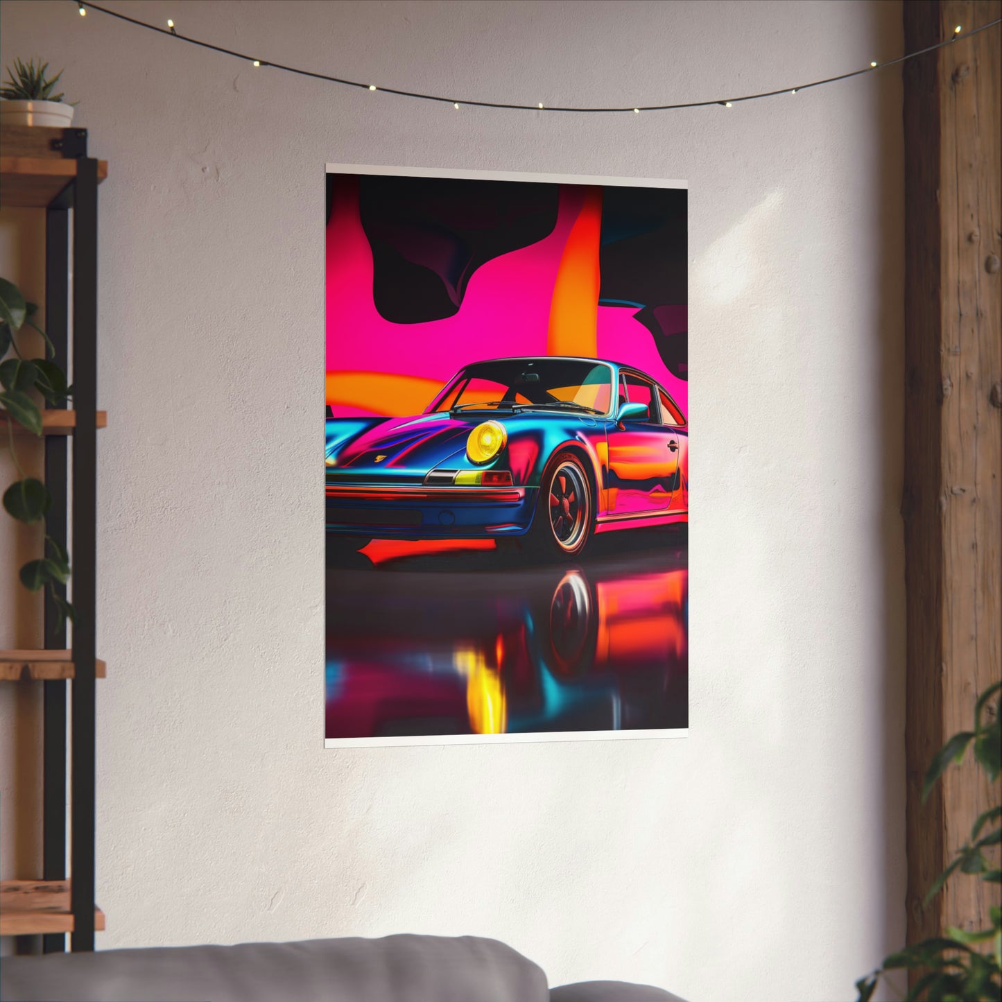 Premium Matte Vertical Posters Macro Porsche 2