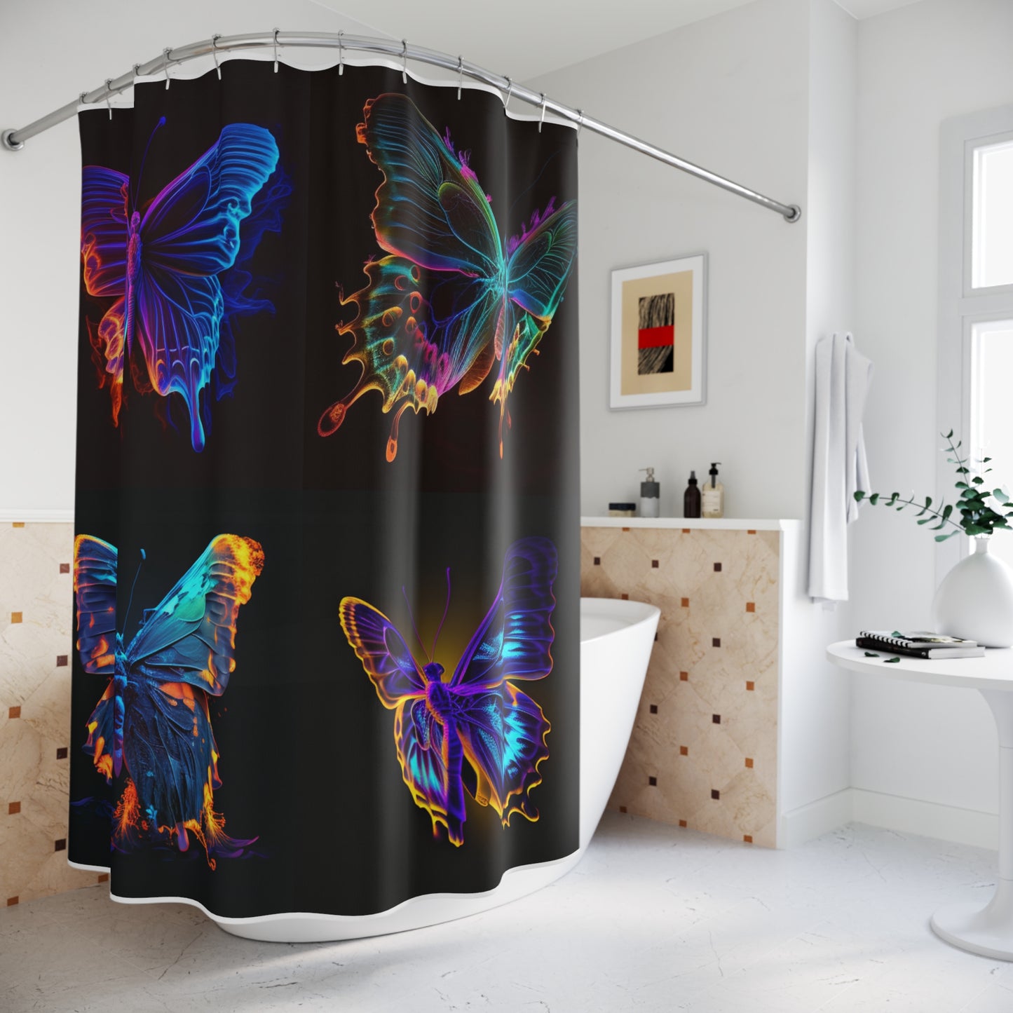 Polyester Shower Curtain Thermal Butterfly 5