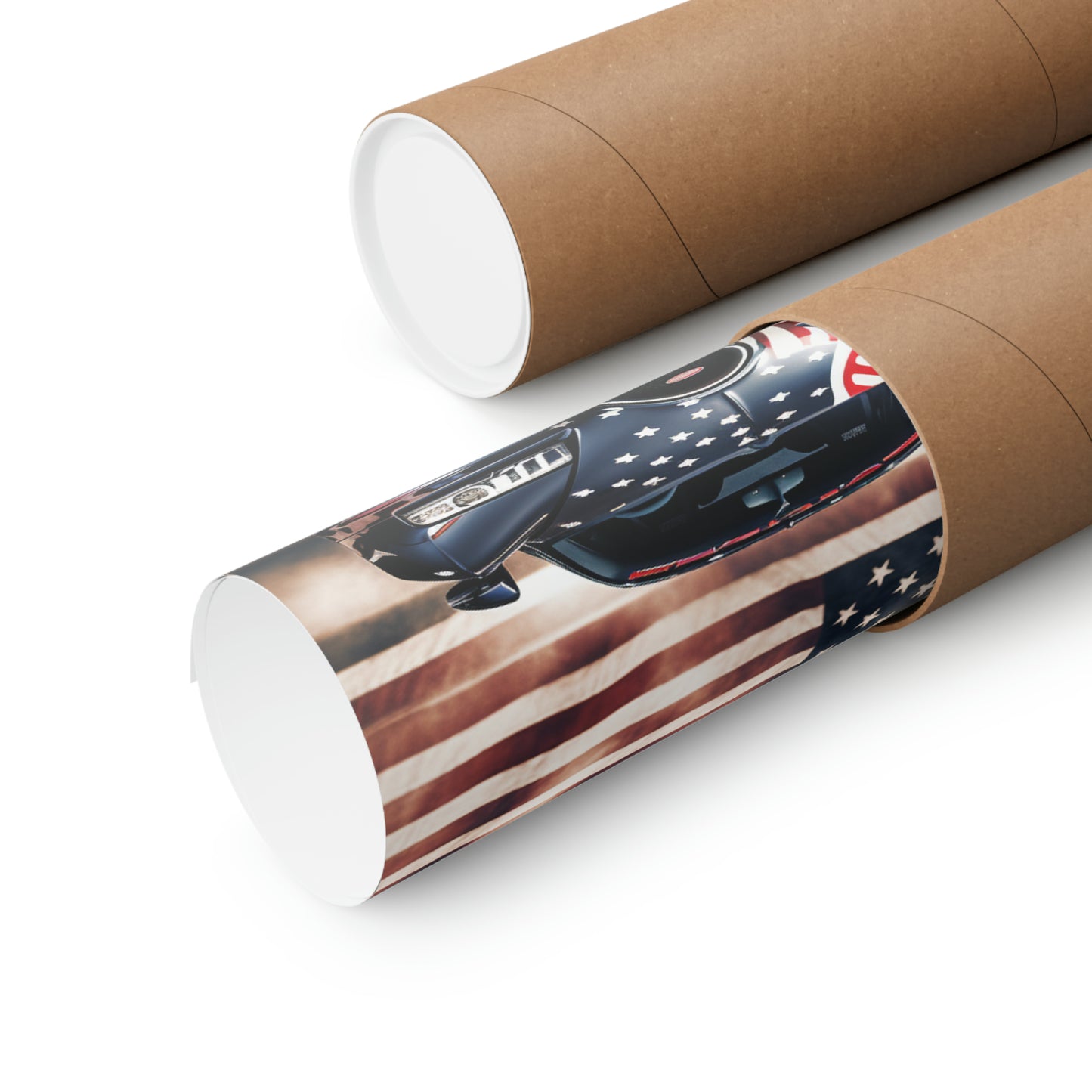 Premium Matte Vertical Posters Bugatti American Flag 2