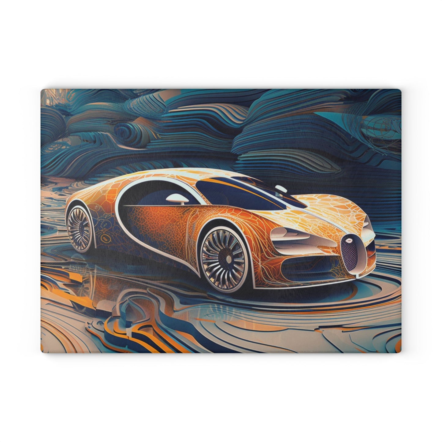 Glass Cutting Board Bugatti Abstract Flair 1