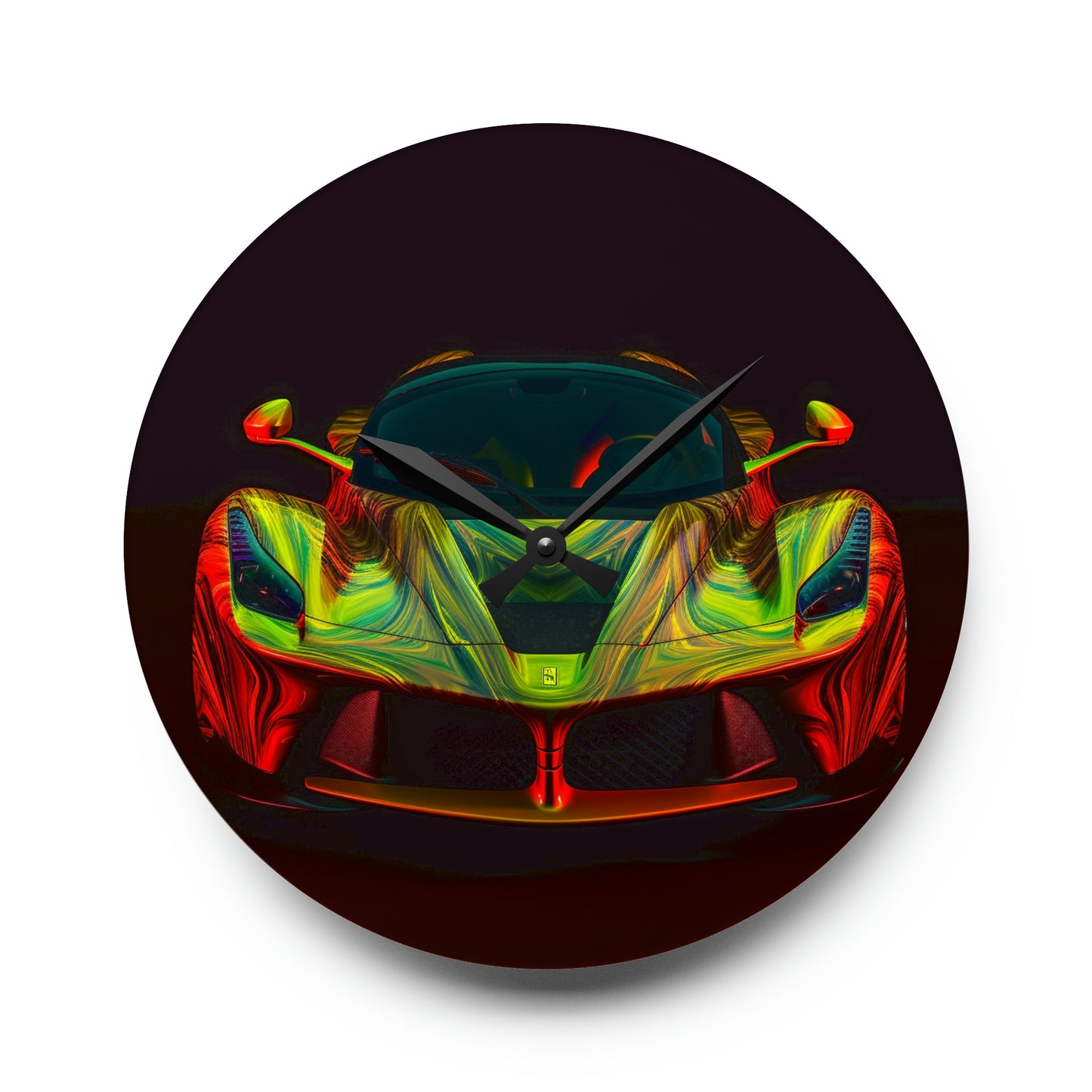 Acrylic Wall Clock Ferrari Neon 1