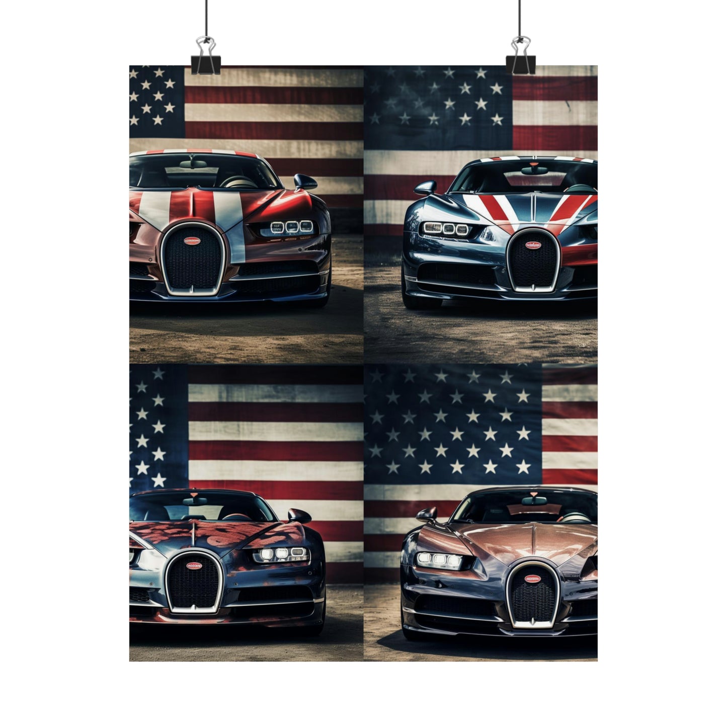 Premium Matte Vertical Posters Bugatti Flag 5