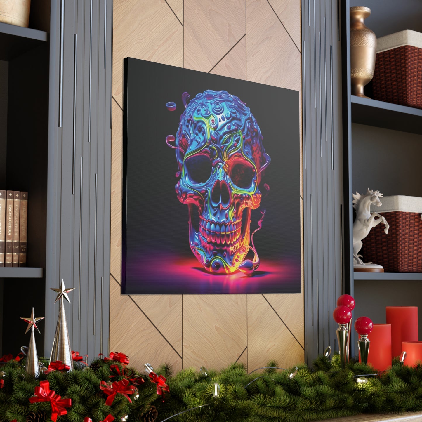 Canvas Gallery Wraps Macro Skull Color 3