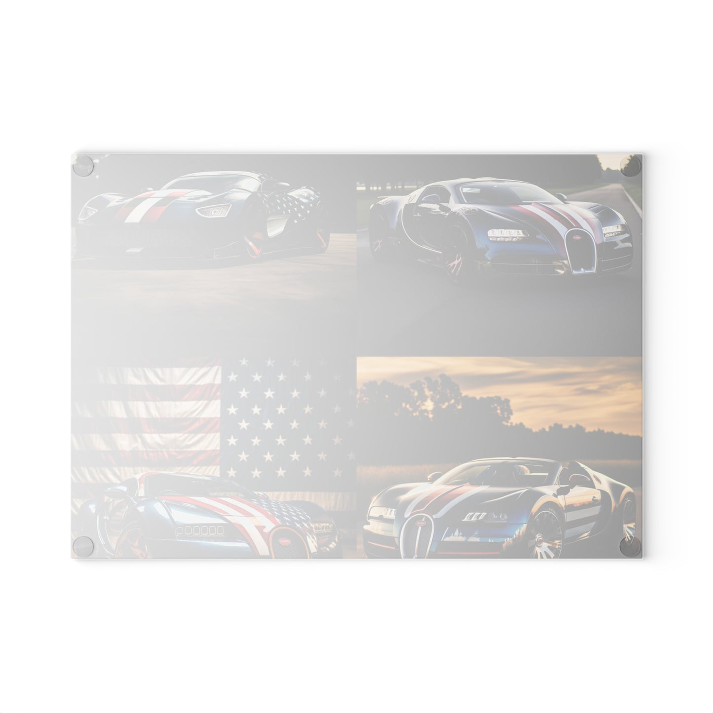 Glass Cutting Board Bugatti Flag American 5