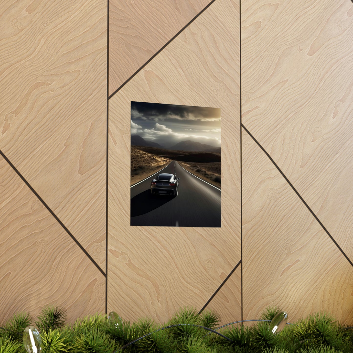 Premium Matte Vertical Posters Ferrari Road 3