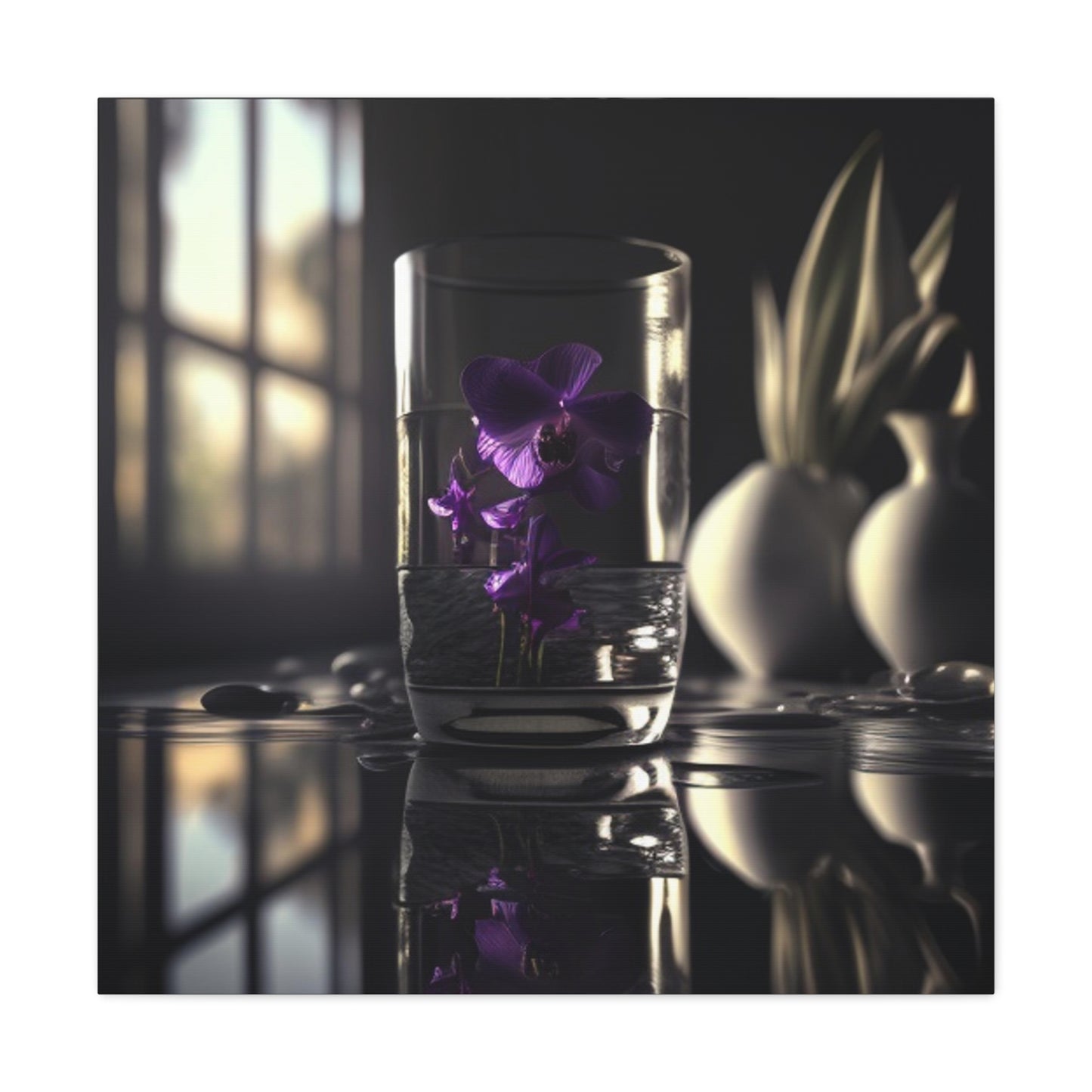 Canvas Gallery Wraps Purple Orchid Glass vase 4