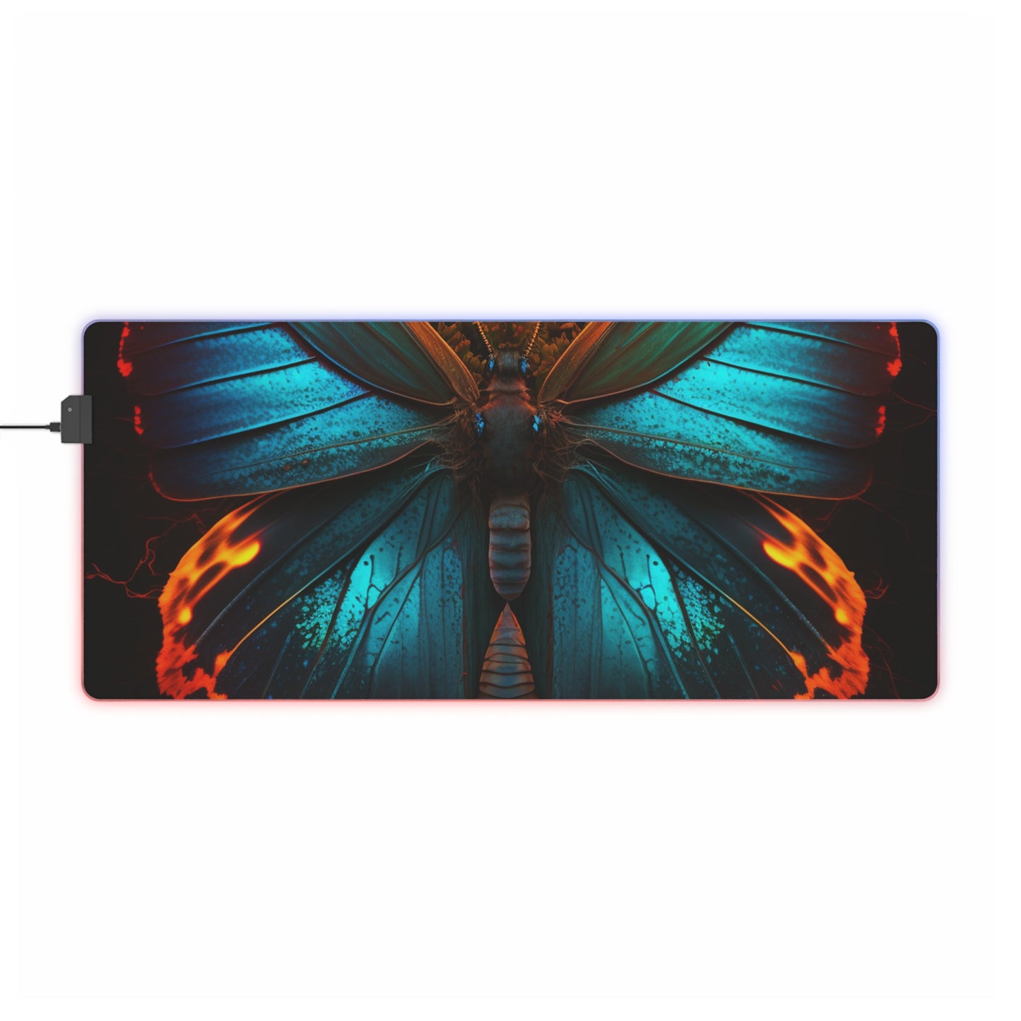 LED Gaming Mouse Pad Neon Butterfly Flair 3