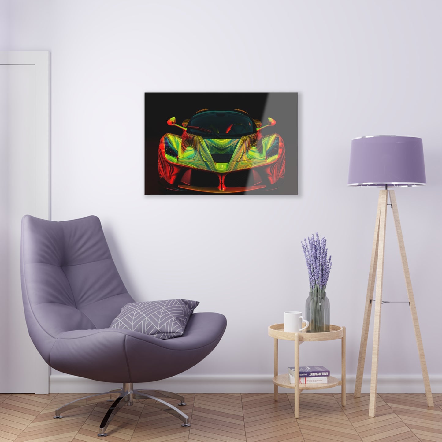 Acrylic Prints Ferrari Neon 1