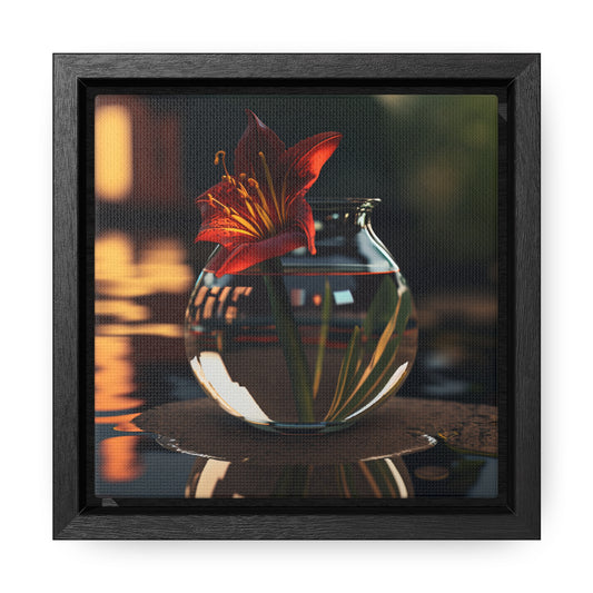 Gallery Canvas Wraps, Square Frame Red Lily in a Glass vase 2