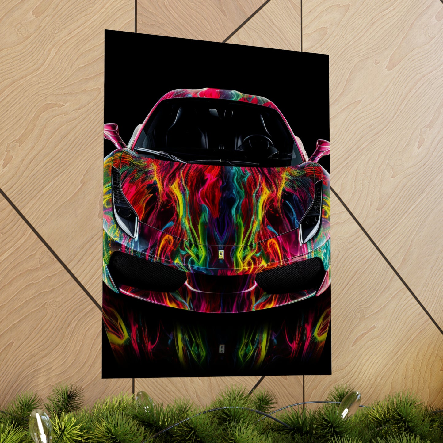 Premium Matte Vertical Posters Ferrari Color 1