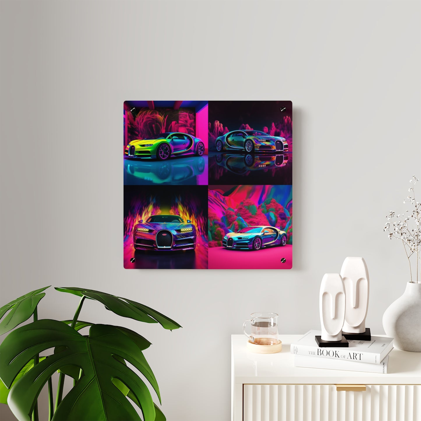 Acrylic Wall Art Panels Florescent Bugatti Flair 5