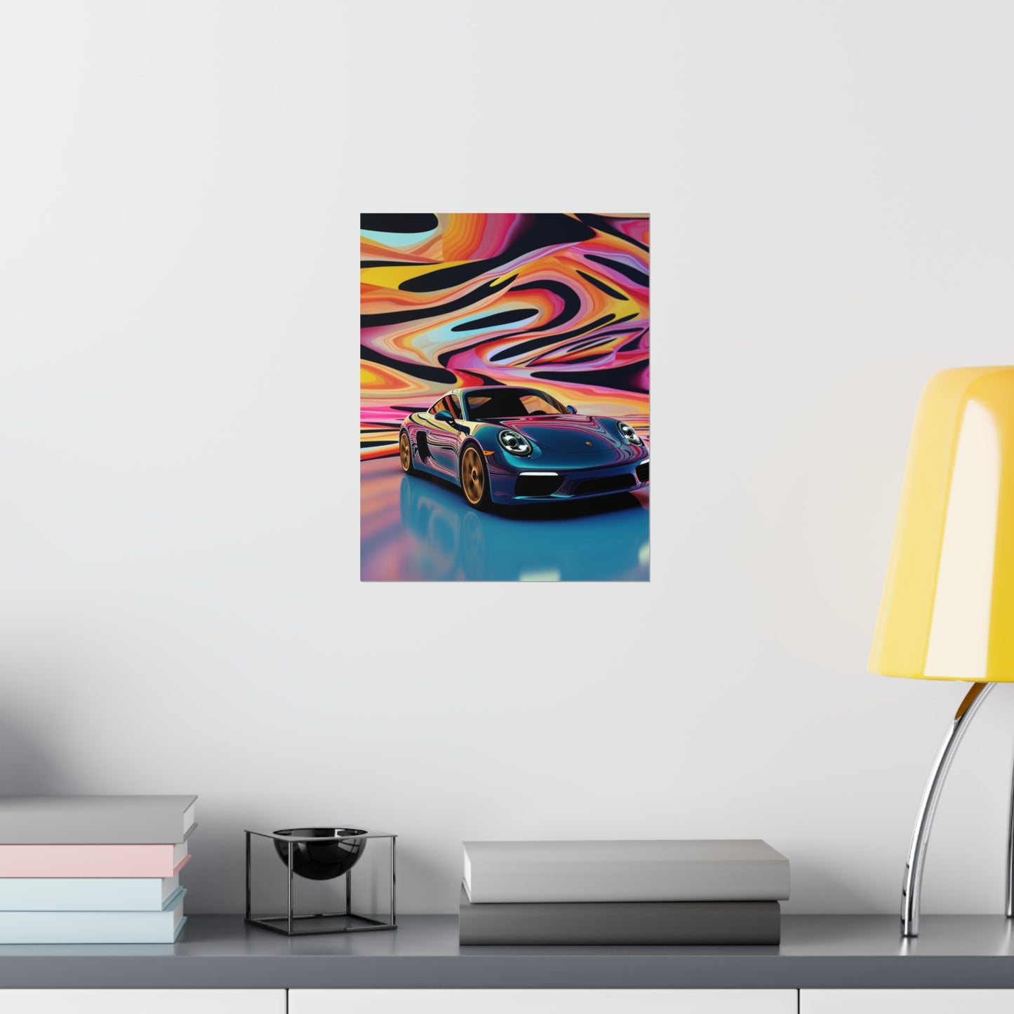 Premium Matte Vertical Posters Porsche Water Fusion 2