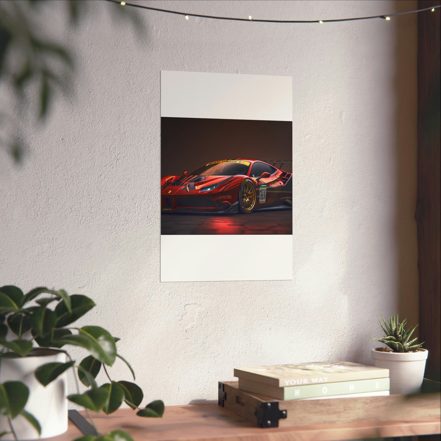 Premium Matte Vertical Posters Ferrari Red 1