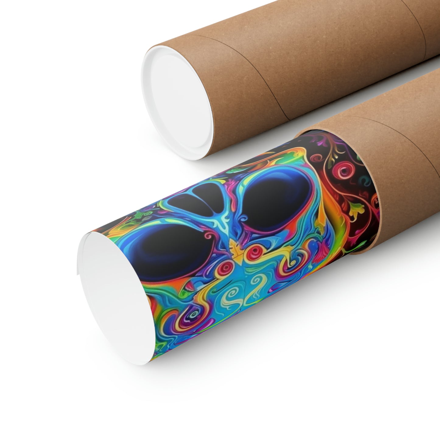 Premium Matte Vertical Posters Macro Skull Color 5