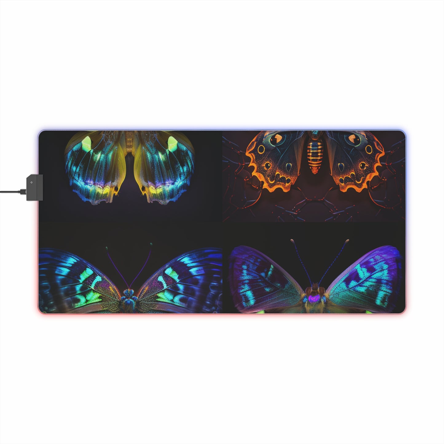 LED Gaming Mouse Pad Neon Hue Butterfly 5