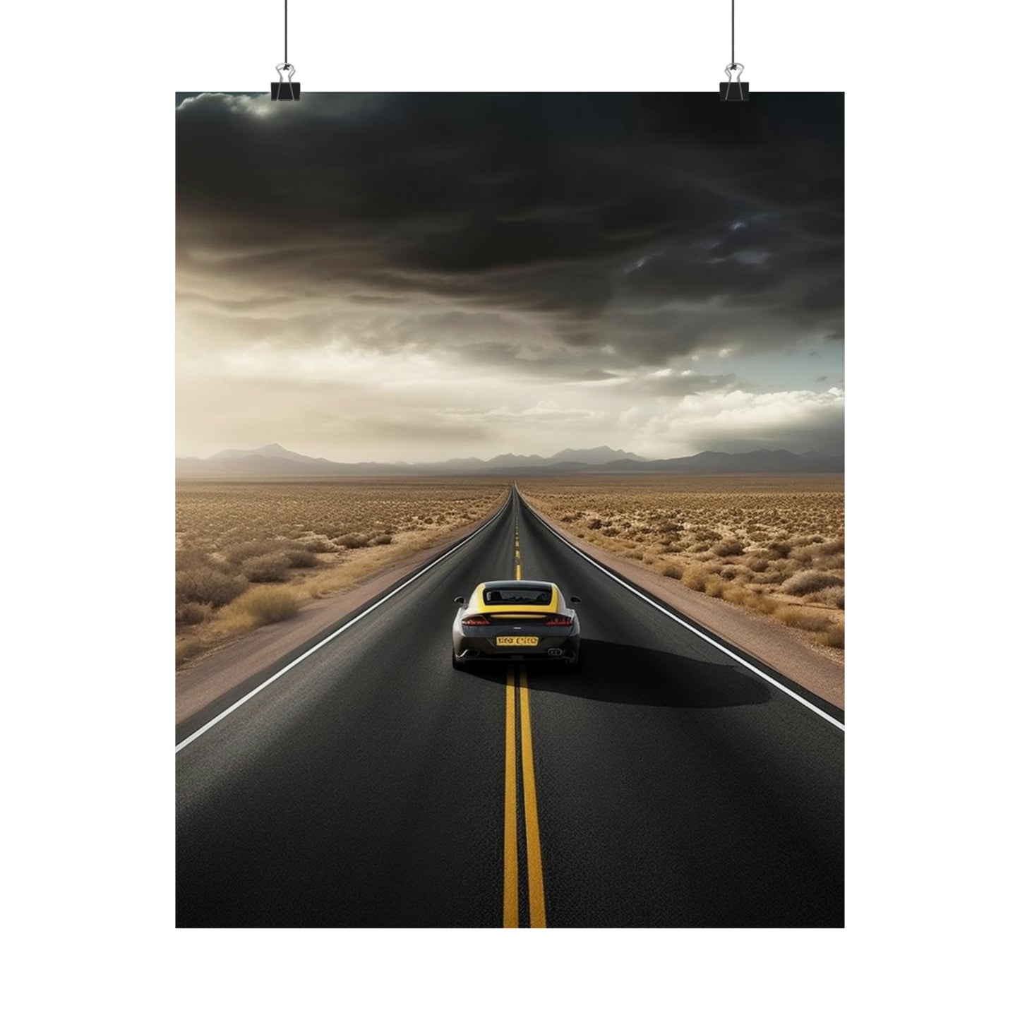 Premium Matte Vertical Posters Ferrari Road 2