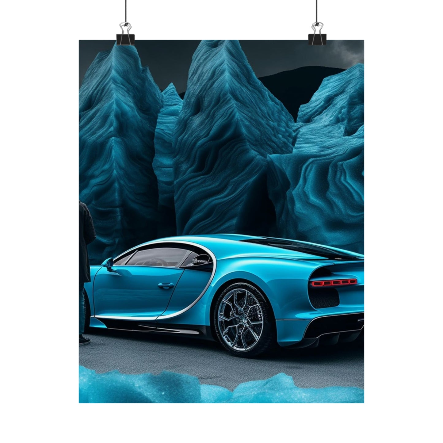 Premium Matte Vertical Posters Bugatti Real Look 3