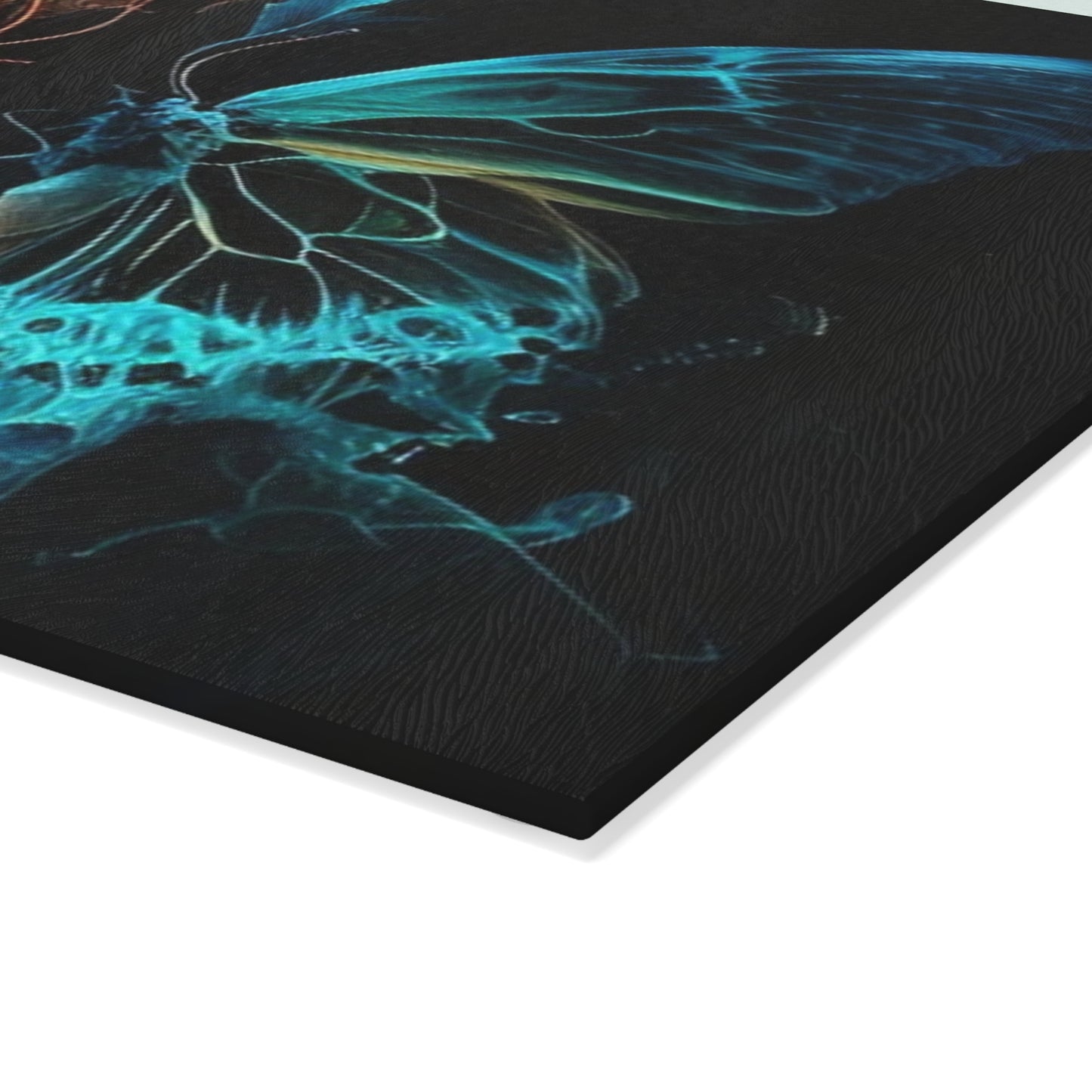 Glass Cutting Board Kiss Neon Butterfly 3