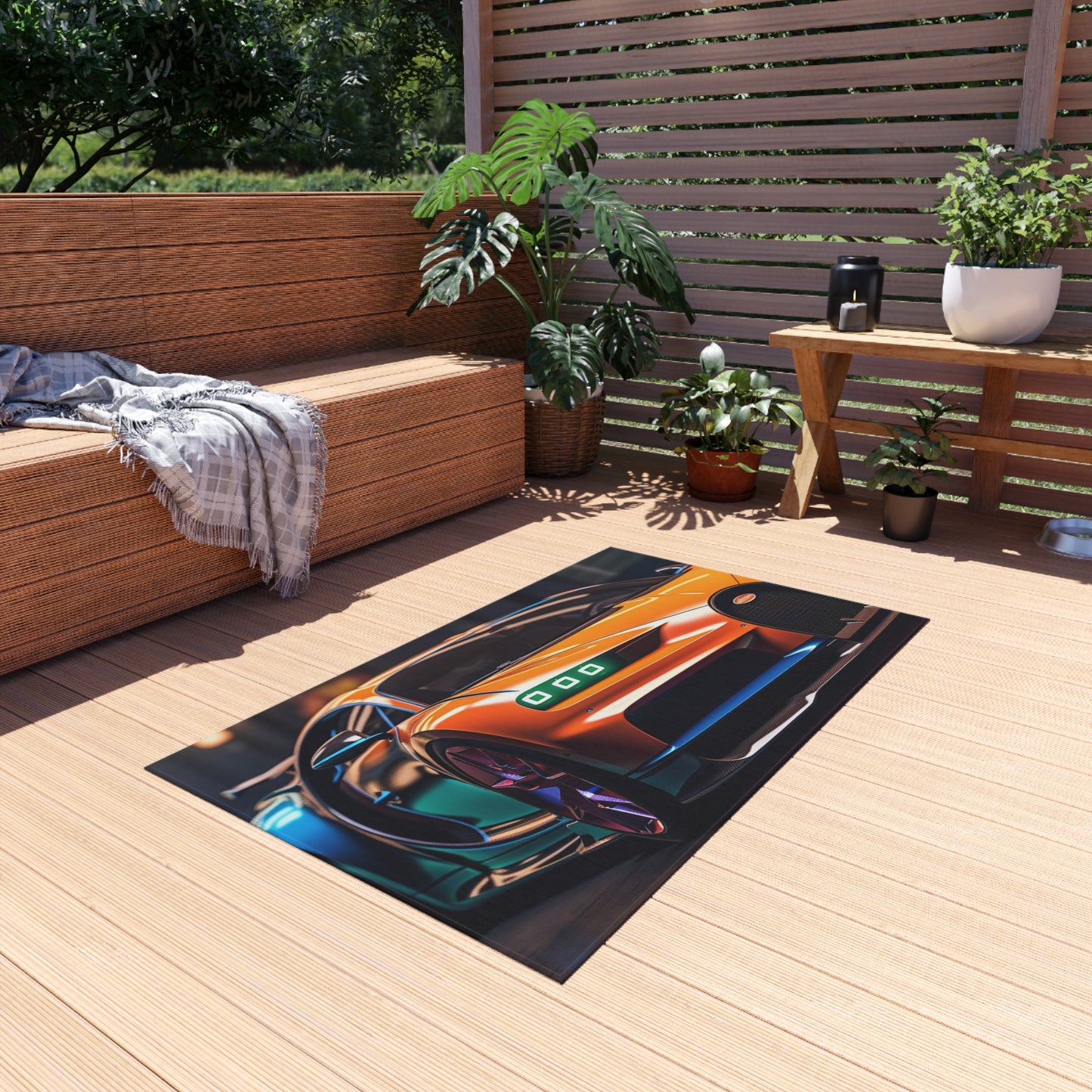 Outdoor Rug  Hyper Bugatti Neon Chiron 1